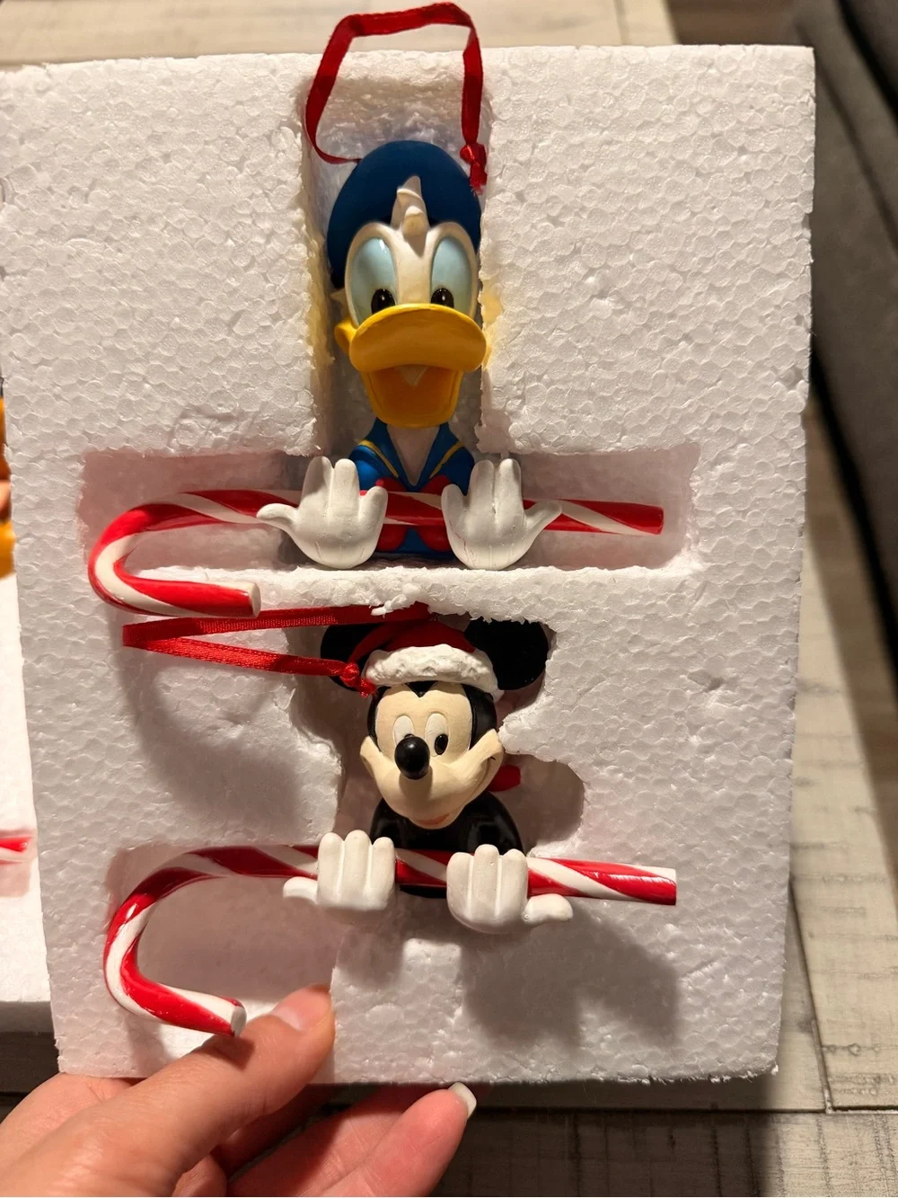 RARE Disney Candy Cane Character Ornaments - Set of 4